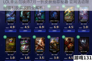 LOL幸运召唤师7月一折皮肤抽取秘籍 官网活动限时福利获取攻略全解析
