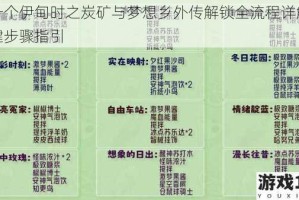 另一个伊甸时之炭矿与梦想乡外传解锁全流程详解及关键步骤指引