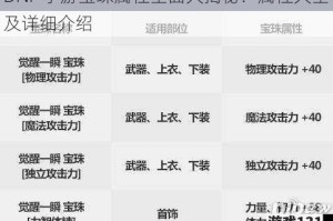 DNF 手游宝珠属性全面大揭秘：属性大全及详细介绍