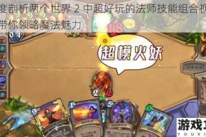 深度剖析两个世界 2 中超好玩的法师技能组合视频，带你领略魔法魅力