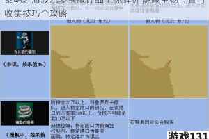 黎明之海波尔多宝藏详细坐标解析 隐藏宝物位置与收集技巧全攻略