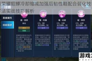 王者荣耀貂蝉冷却缩减加强后韧性鞋配合弱化技能开团打法实战技巧解析