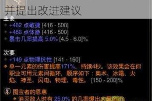 资深暗黑 3 玩家评点游戏缺点并提出改进建议