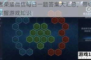 王者荣耀微信每日一题答案大汇总，带你轻松掌握游戏知识
