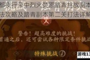 神都夜行录中烈火焚原踏青挑战副本的打法攻略及踏青副本第二关打法详解