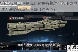 无尽的拉格朗日中突击舰究竟有着怎样的用途呢？它在游戏及战略领域扮演着何种角色？
