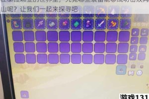 在泰拉瑞亚的世界里，究竟哪些装备能够成功击败肉山呢？让我们一起来探寻吧