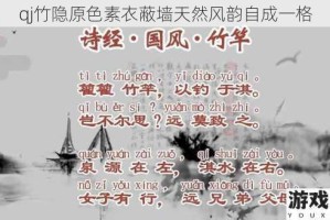 qj竹隐原色素衣蔽墙天然风韵自成一格