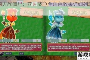 植物大战僵尸：花园战争全角色效果详细列表呈现