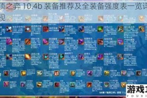 云顶之弈 10.4b 装备推荐及全装备强度表一览详情呈现
