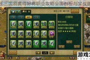 帝王三国刷黄得好将职业攻略全面剖析与实战指南