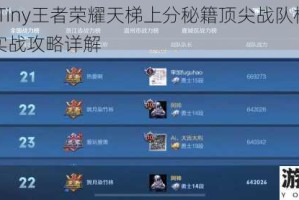eStarTiny王者荣耀天梯上分秘籍顶尖战队核心技巧与实战攻略详解