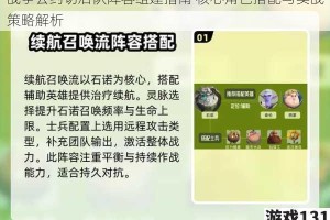 战争公约切后队阵容组建指南 核心角色搭配与实战策略解析
