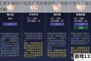 王者荣耀积分快速获取攻略多种高效刷分技巧与途径详解