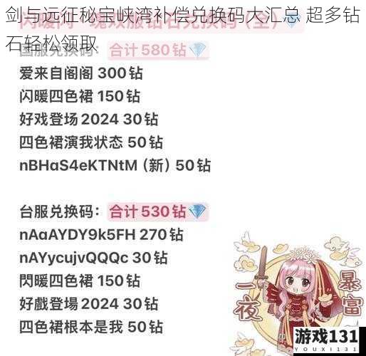 剑与远征秘宝峡湾补偿兑换码大汇总 超多钻石轻松领取
