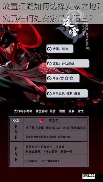 放置江湖如何选择安家之地?究竟在何处安家最为适宜?