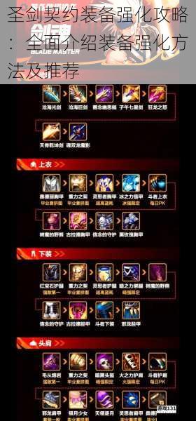 圣剑契约装备强化攻略:全面介绍装备强化方法及推荐