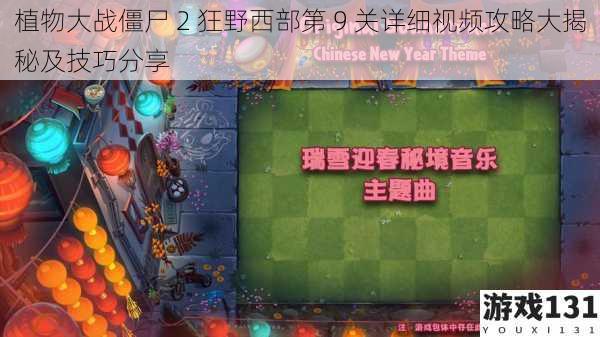 植物大战僵尸 2 狂野西部第 9 关详细视频攻略大揭秘及技巧分享