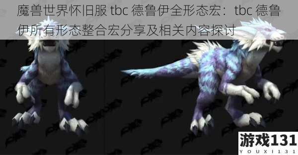 魔兽世界怀旧服 tbc 德鲁伊全形态宏:tbc 德鲁伊所有形态整合宏分享及相关内容探讨