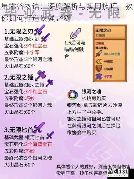 星露谷物语:深度解析与实用技巧,教你如何打造最强之剑