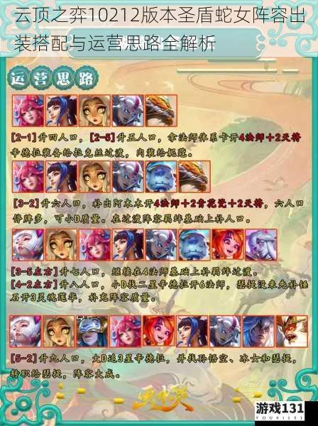 云顶之弈10212版本圣盾蛇女阵容出装搭配与运营思路全解析