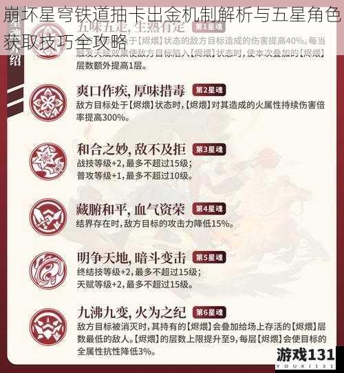 崩坏星穹铁道抽卡出金机制解析与五星角色获取技巧全攻略