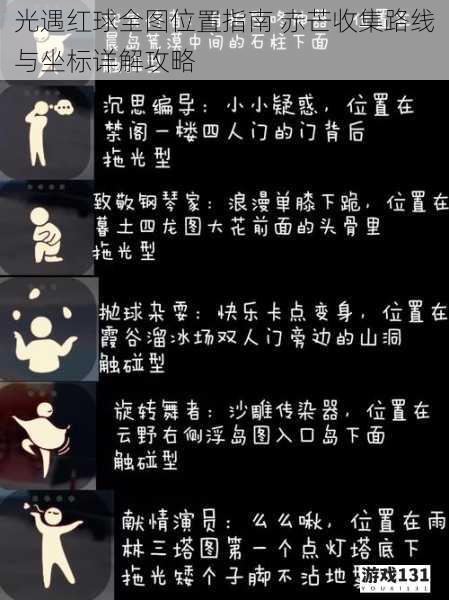 光遇红球全图位置指南 赤芒收集路线与坐标详解攻略