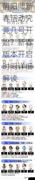 阴阳师新春活动究竟几号开始?新春版本开启时间详细解读