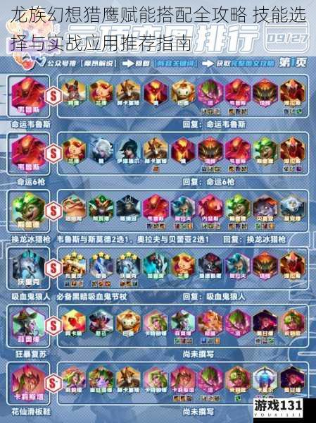 龙族幻想猎鹰赋能搭配全攻略 技能选择与实战应用推荐指南