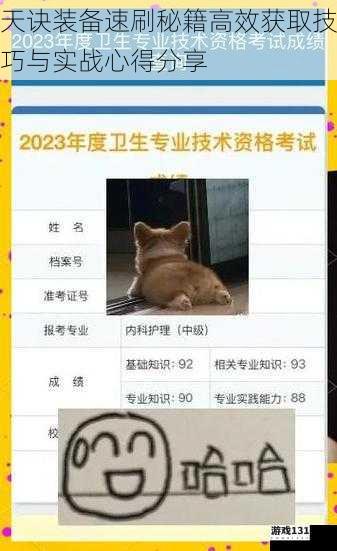 天诀装备速刷秘籍高效获取技巧与实战心得分享