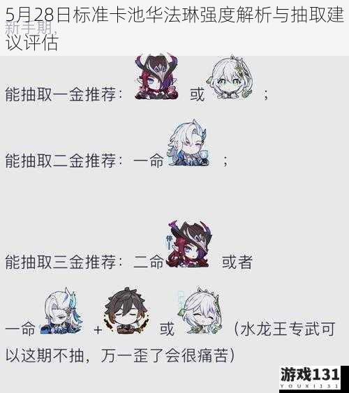 5月28日标准卡池华法琳强度解析与抽取建议评估
