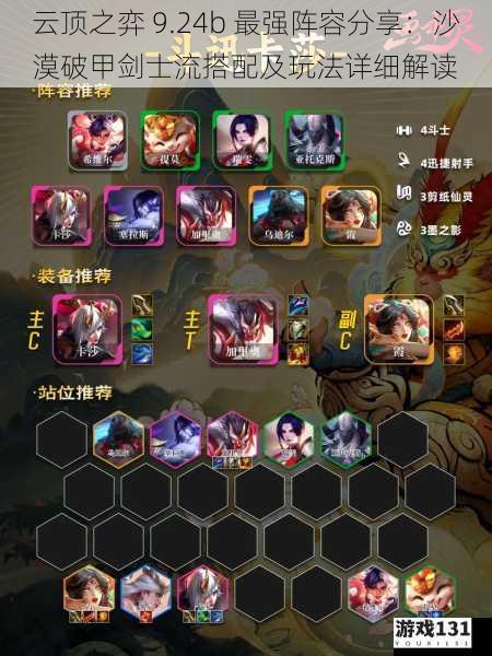云顶之弈 9.24b 最强阵容分享:沙漠破甲剑士流搭配及玩法详细解读