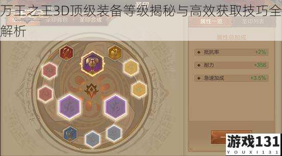 万王之王3D顶级装备等级揭秘与高效获取技巧全解析