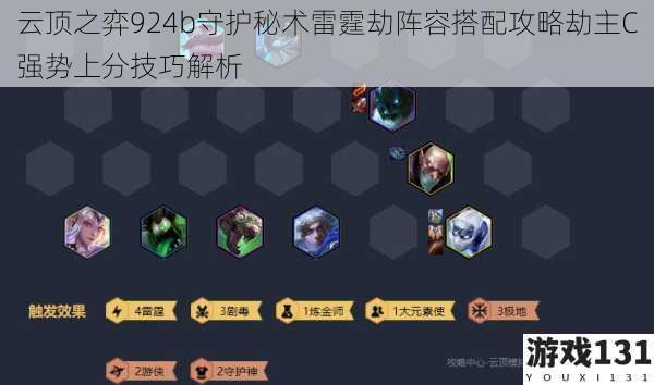 云顶之弈924b守护秘术雷霆劫阵容搭配攻略劫主C强势上分技巧解析