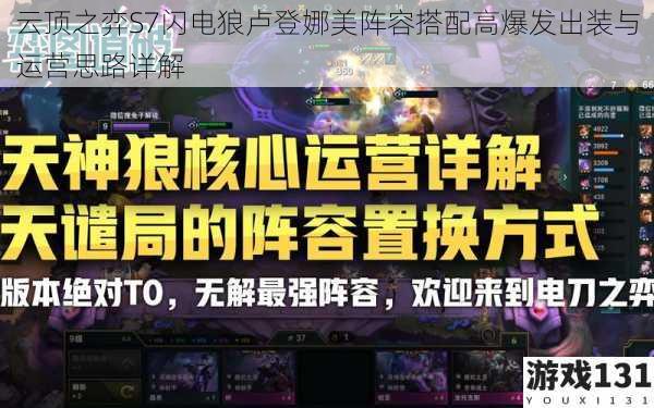 云顶之弈S7闪电狼卢登娜美阵容搭配高爆发出装与运营思路详解