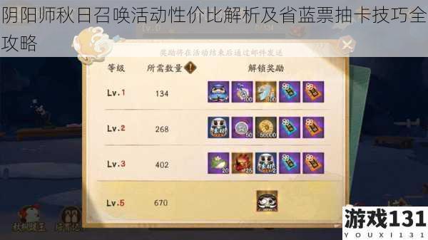 阴阳师秋日召唤活动性价比解析及省蓝票抽卡技巧全攻略