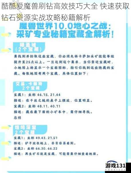 酷酷爱魔兽刷钻高效技巧大全 快速获取钻石资源实战攻略秘籍解析