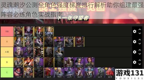 灵魂潮汐公测全角色强度梯度排行解析助你组建最强阵容必练角色实战指南