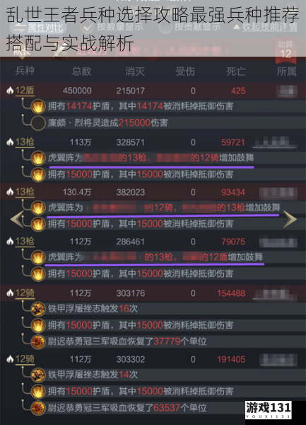 乱世王者兵种选择攻略最强兵种推荐搭配与实战解析