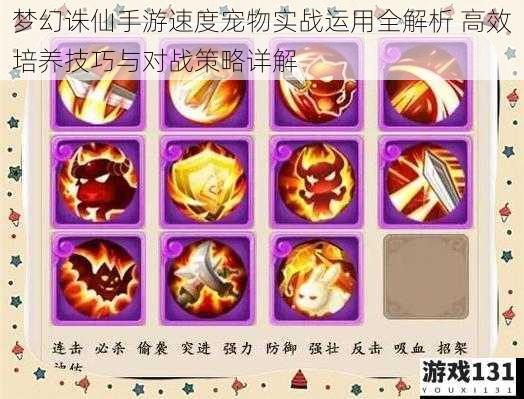 梦幻诛仙手游速度宠物实战运用全解析 高效培养技巧与对战策略详解