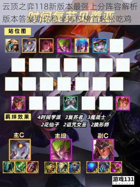 云顶之弈118新版本最强上分阵容解析版本答案助你稳坐排位榜首轻松吃鸡