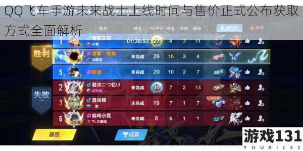 QQ飞车手游未来战士上线时间与售价正式公布获取方式全面解析