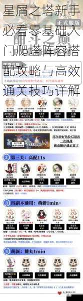 星屑之塔新手必看零基础入门爬塔阵容搭配攻略与高效通关技巧详解