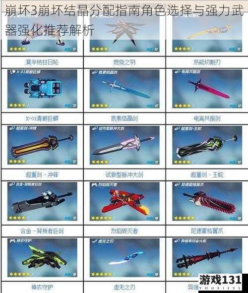 崩坏3崩坏结晶分配指南角色选择与强力武器强化推荐解析