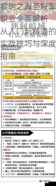 黎明之海圣殿军职业全面解析 从入门到精通的实战技巧与深度指南