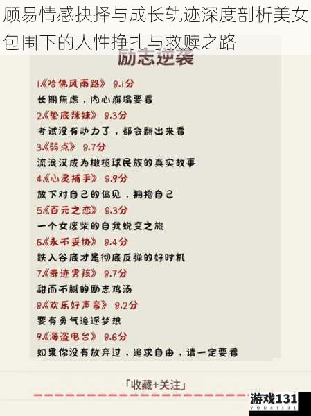 顾易情感抉择与成长轨迹深度剖析美女包围下的人性挣扎与救赎之路