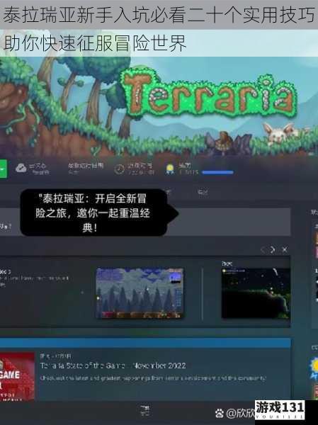 泰拉瑞亚新手入坑必看二十个实用技巧助你快速征服冒险世界