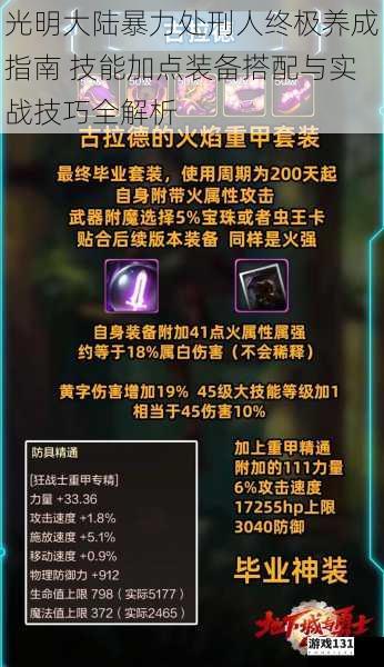 光明大陆暴力处刑人终极养成指南 技能加点装备搭配与实战技巧全解析