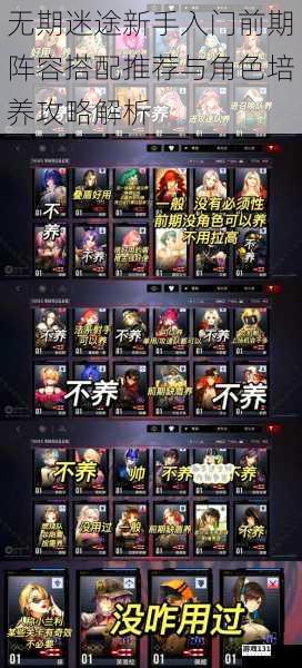 无期迷途新手入门前期阵容搭配推荐与角色培养攻略解析