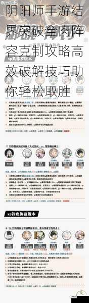 阴阳师手游结界突破全肉阵容克制攻略高效破解技巧助你轻松取胜